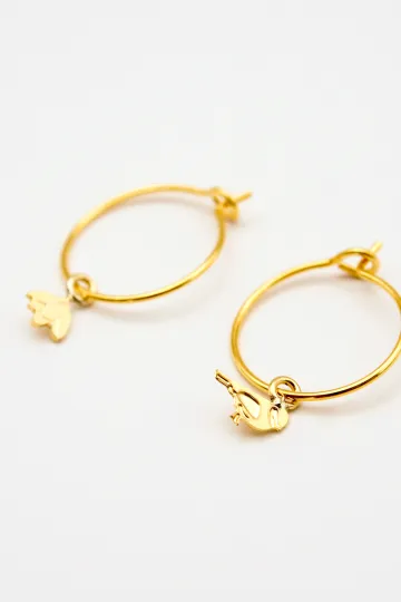 Collab Adorabili - Créoles Pampilles mésange