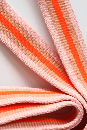 Sangle tressée x 3 m - Corail fluo