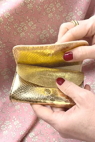 porfeuille kate compact cuir fantaisie doré barnabé aime le café