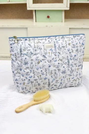 grande trousse de toilette matelassé Barnabé aime le café