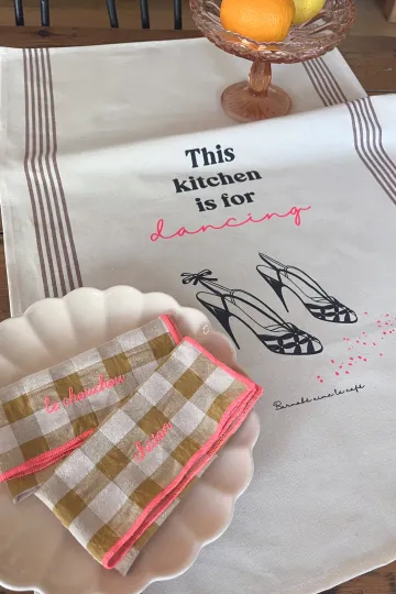 TORCHON DE CUISINE SÉRIGRAPHIÉ - Dancing
