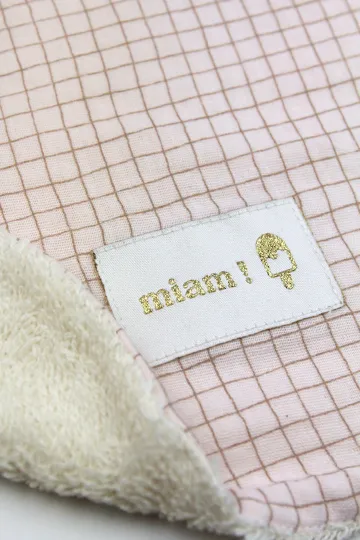 Serviette élastique vichy - Lait de coco