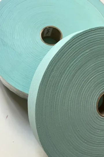 Biais coton 37 mm à plat - Turquoise clair - 197 m