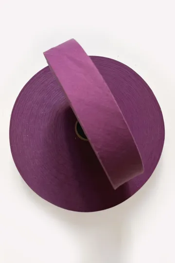 Biais coton 37 mm à plat - Cyclamen - galette de 197 m