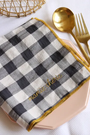 Serviette de Table réglisse - Mamie chérie