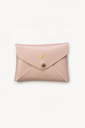 Mini pochette cuir - coeur sugar