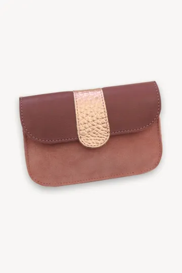 portefeuille femme 100% cuir rose Barnabé aime le café production française