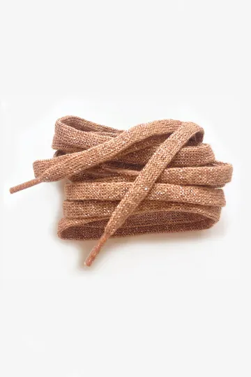 Lacets de chaussures lurex - Praline