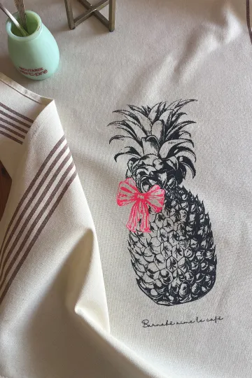 TORCHON DE CUISINE SÉRIGRAPHIÉ - Ananas