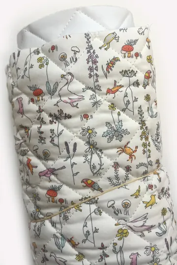 Tissu Liberty matelassé - Céleste - 25 x 64 cm