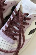 Lacets de chaussures lurex - Aubergine