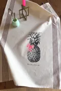 TORCHON DE CUISINE SÉRIGRAPHIÉ - Ananas