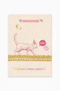 Carton invitation anniversaire - 8 cartes Chat