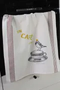TORCHON DE CUISINE SÉRIGRAPHIÉ - Café