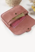 intérieur portefeuille femme 100% cuir rose Barnabé aime le café production française