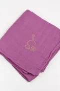 lange double gaze lilas broderie doré chat Barnabé aime le café