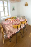 Nappe carreaux vichy - Argile 140 x 250 cm