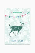 Carton invitation anniversaire - 8 cartes Biche