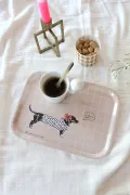 Plateau en bois de bouleau - Chien saucisse