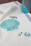 TORCHON DE CUISINE SÉRIGRAPHIÉ - Coquille St Jacques