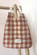 Serviette élastique vichy - Argile