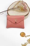 Mini pochette cuir - Coeur Pampa
