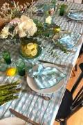 Nappe carreaux vichy - Lagon 140 x 250 cm
