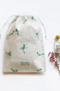 Emballage cadeau - Papier de soie & pochon oiseaux en coton