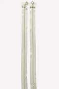 Lot de 2 fermetures éclairs nylon - 44 cm - crème
