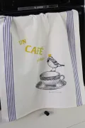 TORCHON DE CUISINE SÉRIGRAPHIÉ - Café