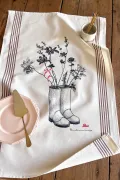 TORCHON DE CUISINE SÉRIGRAPHIÉ - Bottes