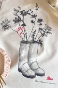 TORCHON DE CUISINE SÉRIGRAPHIÉ - Bottes