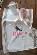TORCHON DE CUISINE SÉRIGRAPHIÉ - Mama I love you