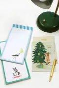 carte postale sapin noël aquarelle enveloppe barnabe aime le cafe