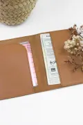 Etui papiers voiture cuir - Caramel