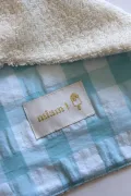 Serviette élastique vichy - Lagon