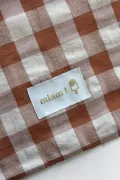 Serviette élastique vichy - Argile