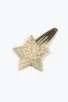 Barrette clic-clac cuir - Étoile jasmin