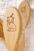 brosses à cheveux bébé bois gravé animaux poils de soies Barnabé aime le café